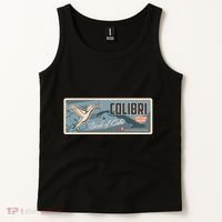 Cuba Travel Retro Banner Bird Watching Colibri Tank Top thumb 2