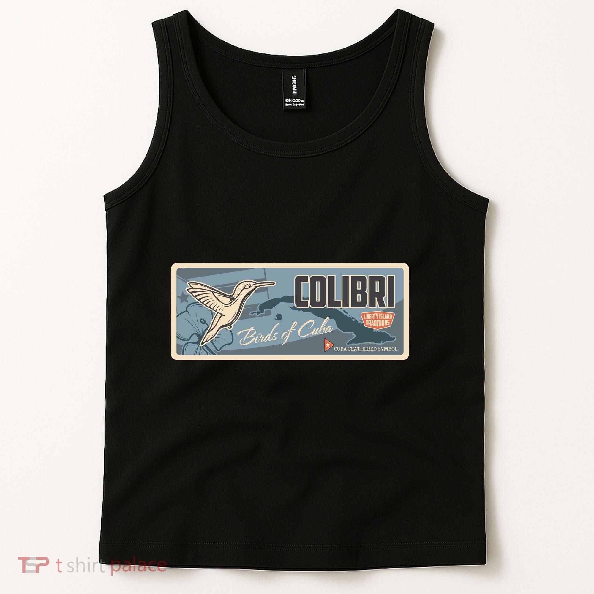 Cuba Travel Retro Banner Bird Watching Colibri Tank Top