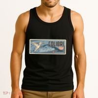 Cuba Travel Retro Banner Bird Watching Colibri Tank Top thumb 3