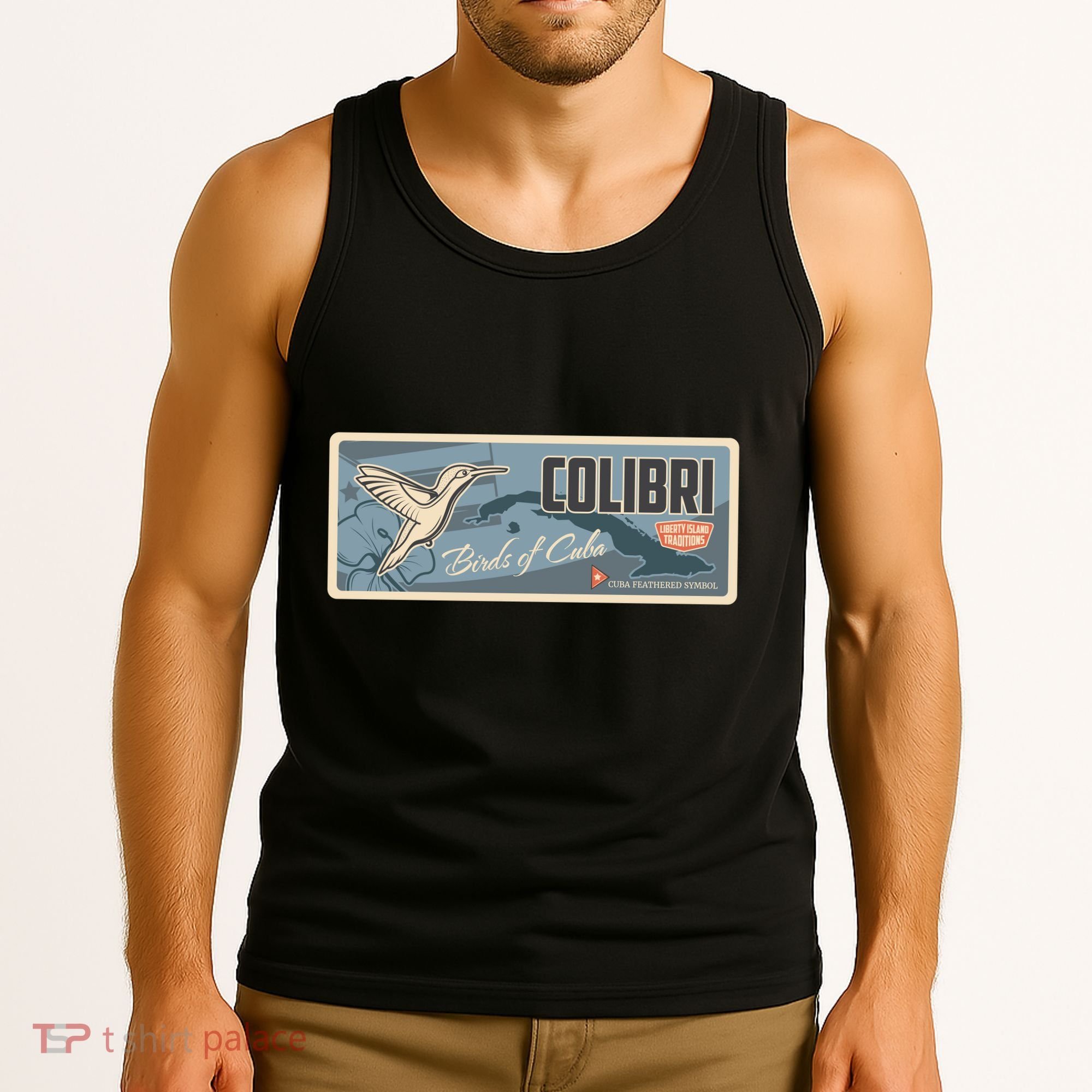 Cuba Travel Retro Banner Bird Watching Colibri Tank Top