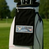 Cuba Travel Retro Banner Bird Watching Colibri Golf Towel thumb 2