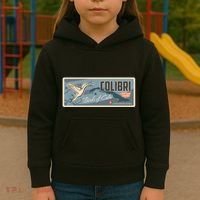 Cuba Travel Retro Banner Bird Watching Colibri Kids Hoodie thumb 3