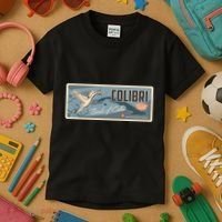 Cuba Travel Retro Banner Bird Watching Colibri Kids T-Shirt thumb 3