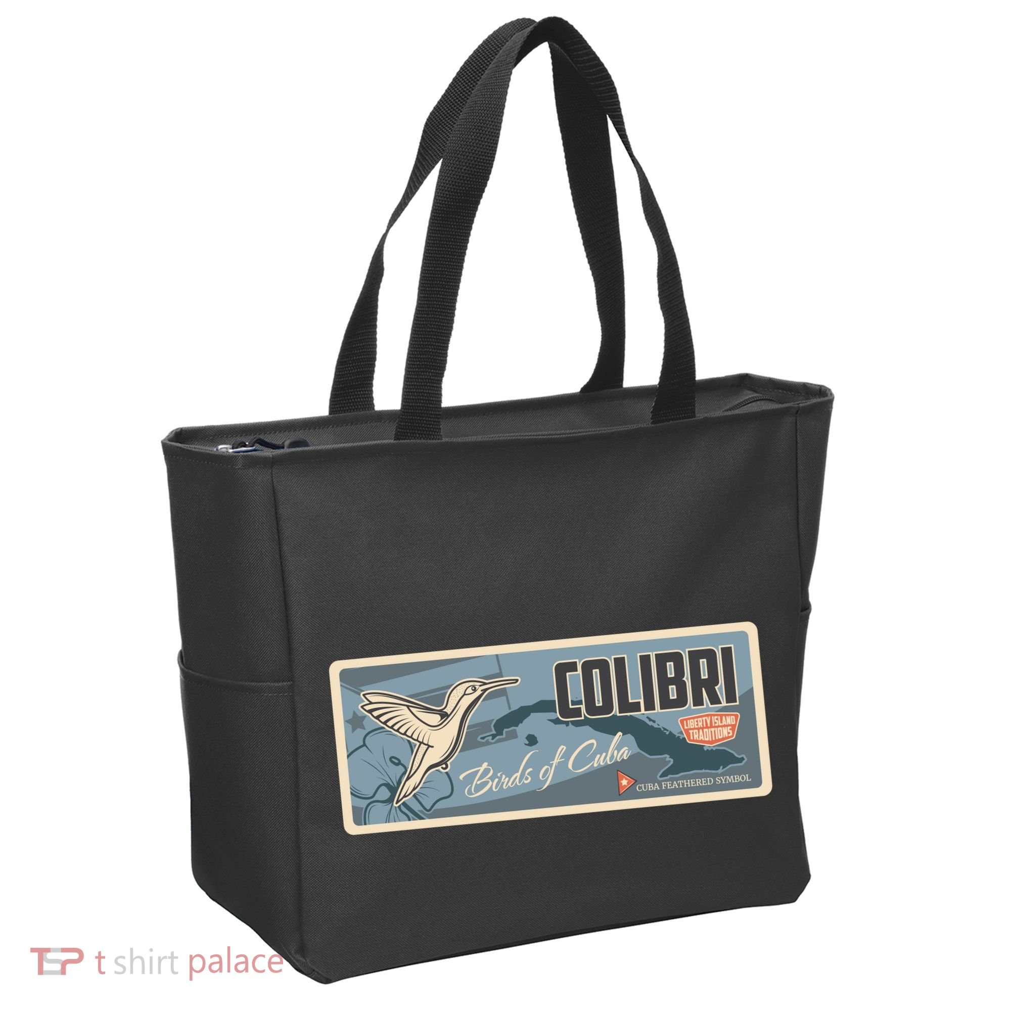 Cuba Travel Retro Banner Bird Watching Colibri Tote Bag