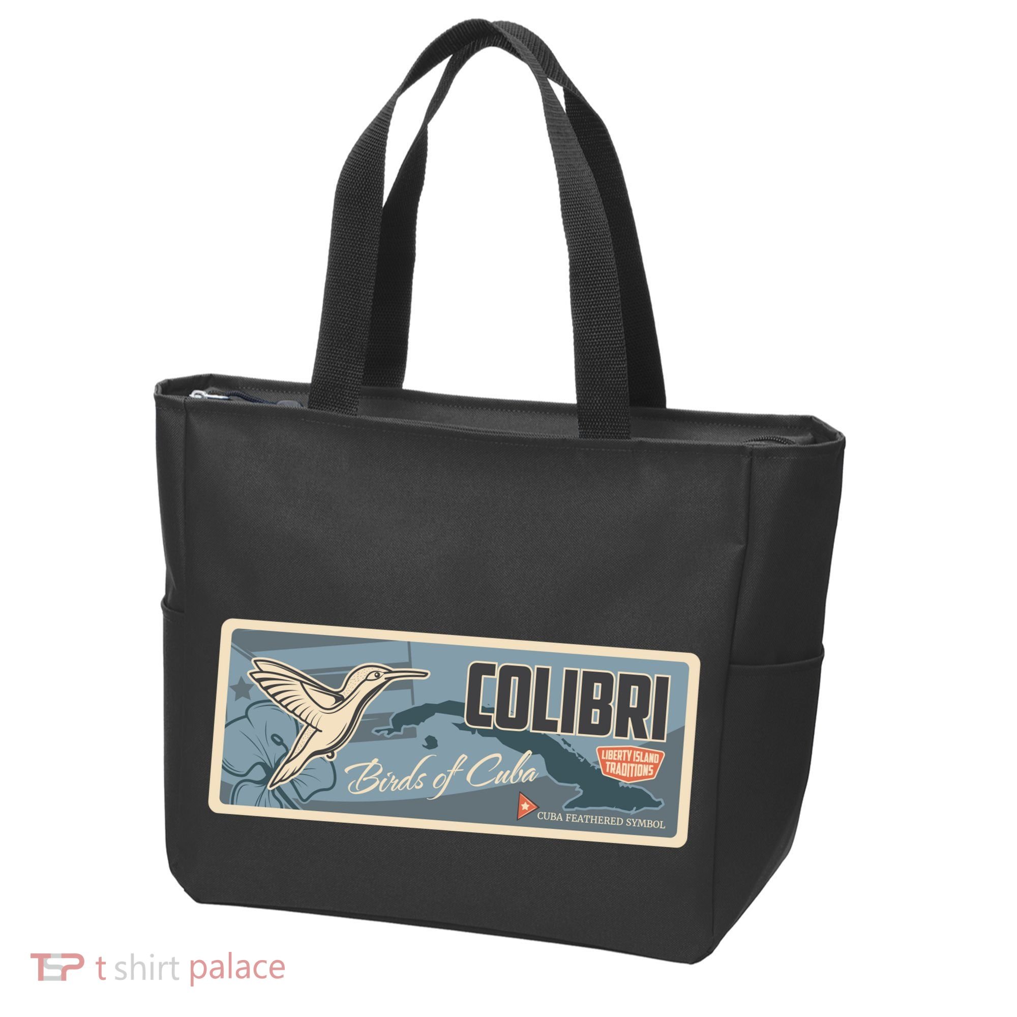 Cuba Travel Retro Banner Bird Watching Colibri Tote Bag