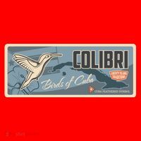 Cuba Travel Retro Banner Bird Watching Colibri Santa Hat thumb 1