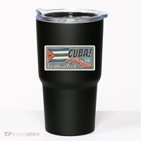 Cuba Travel Retro Banner Caribbean Pearl Tumbler thumb 0