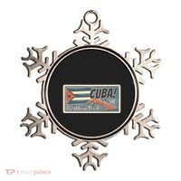 Cuba Travel Retro Banner Caribbean Pearl Ornament thumb 0