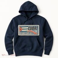 Cuba Travel Retro Banner Caribbean Pearl Hoodie thumb 0