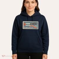 Cuba Travel Retro Banner Caribbean Pearl Hoodie thumb 5