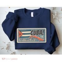 Cuba Travel Retro Banner Caribbean Pearl Sweatshirt thumb 2