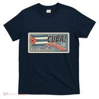 Cuba Travel Retro Banner Caribbean Pearl T-Shirt thumb 0