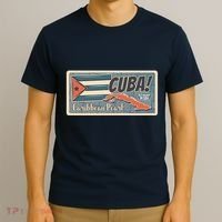 Cuba Travel Retro Banner Caribbean Pearl T-Shirt thumb 3
