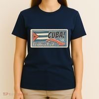 Cuba Travel Retro Banner Caribbean Pearl T-Shirt thumb 4