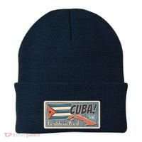 Cuba Travel Retro Banner Caribbean Pearl Beanie thumb 0