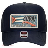 Cuba Travel Retro Banner Caribbean Pearl Hat thumb 0