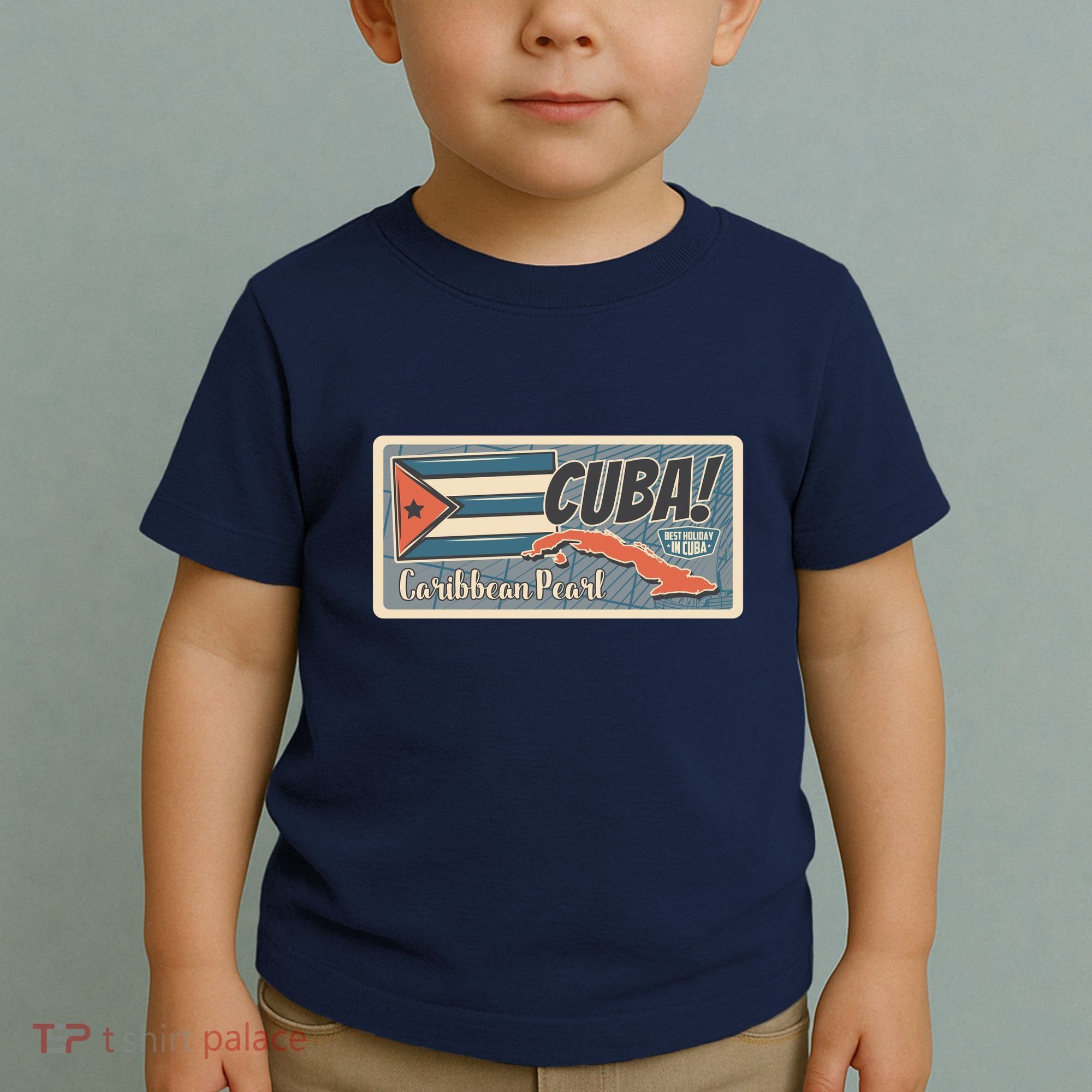 Cuba Travel Retro Banner Caribbean Pearl Toddler T-Shirt