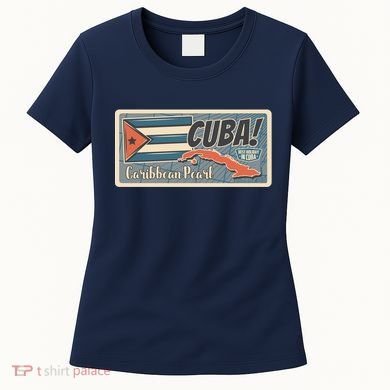 Cuba Travel Retro Banner Caribbean Pearl Women's T-Shirt