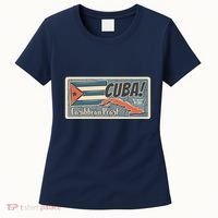 Cuba Travel Retro Banner Caribbean Pearl Women's T-Shirt thumb 0