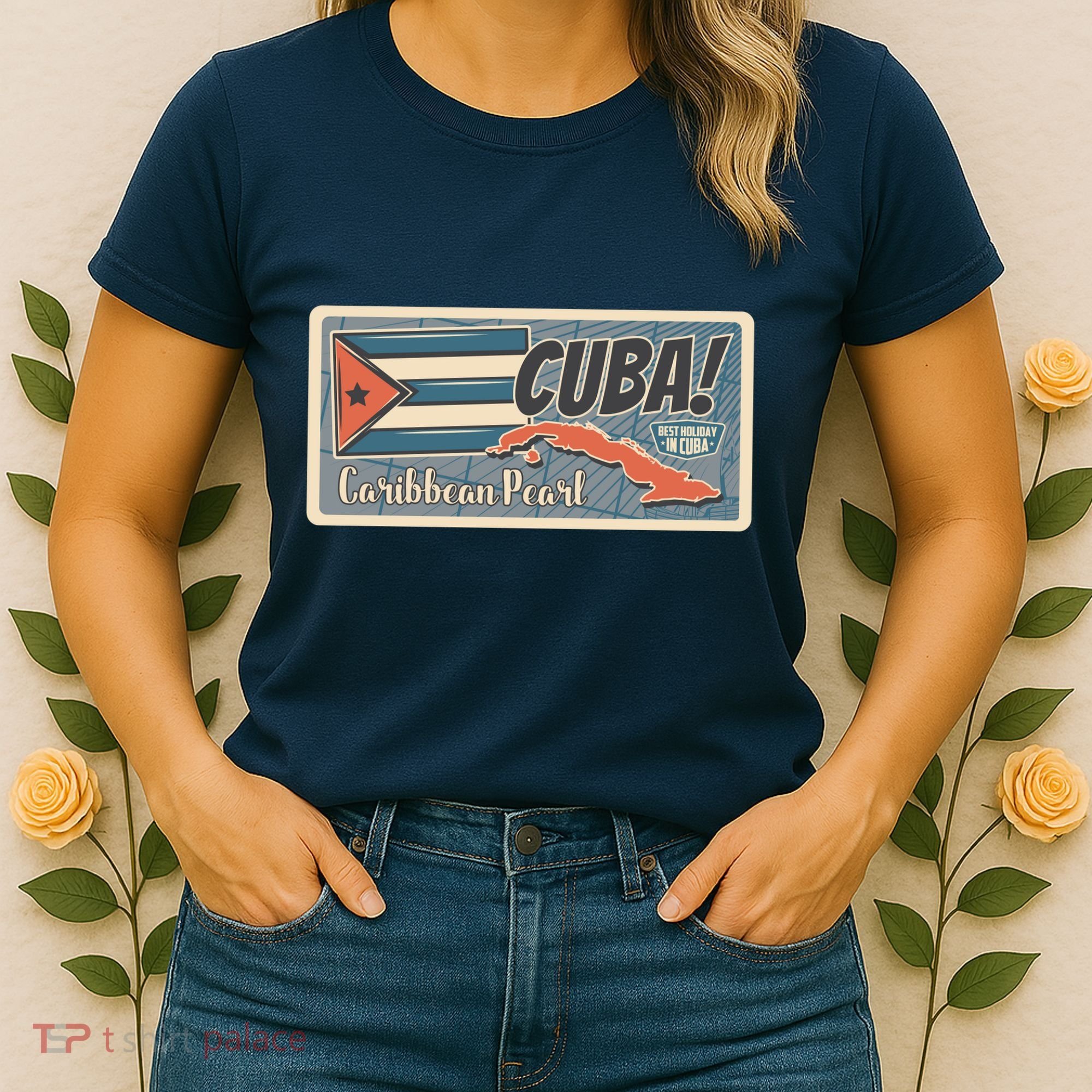 Cuba Travel Retro Banner Caribbean Pearl Women's T-Shirt