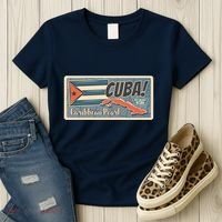 Cuba Travel Retro Banner Caribbean Pearl Women's T-Shirt thumb 3