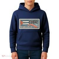 Cuba Travel Retro Banner Caribbean Pearl Kids Hoodie thumb 4