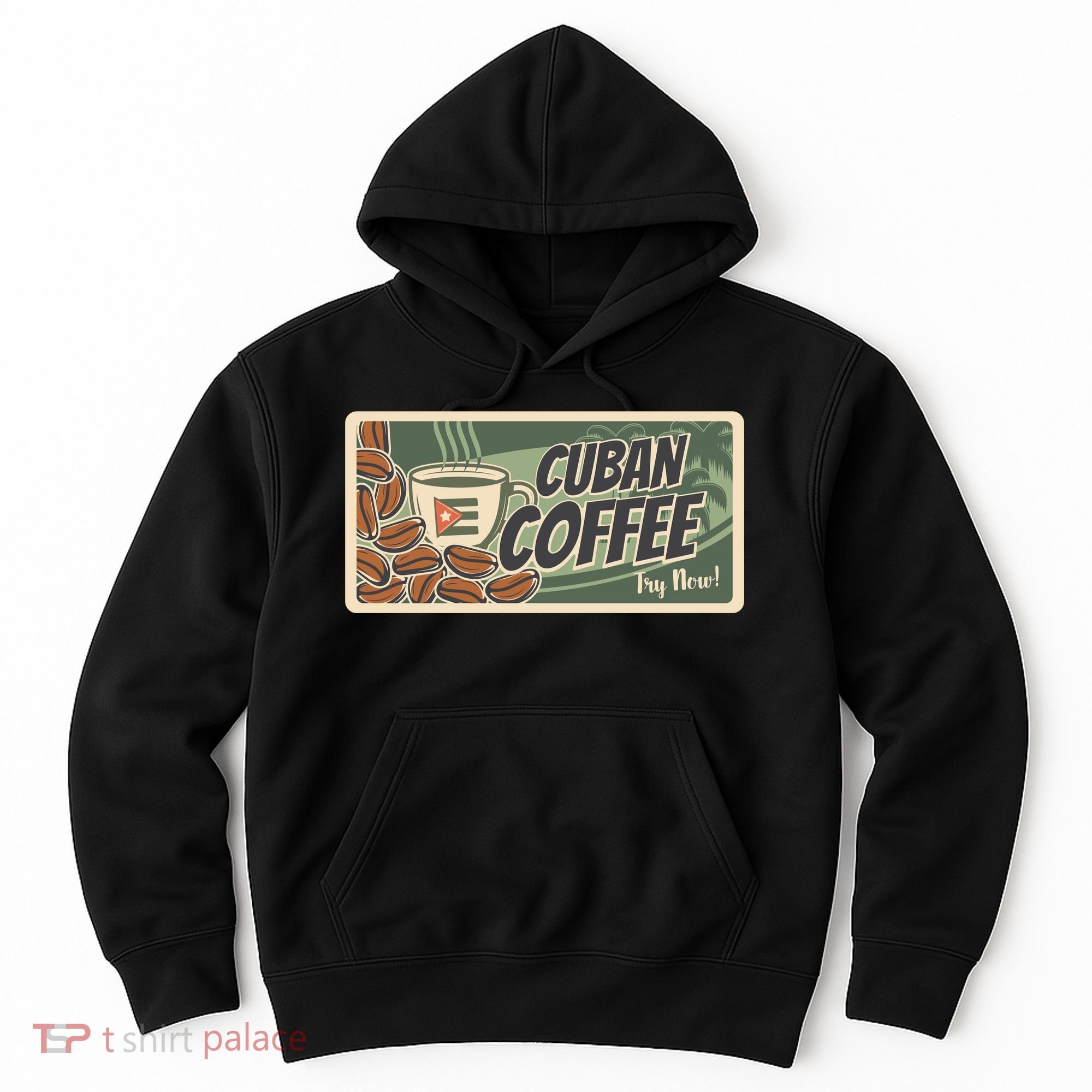 Cuba Travel Retro Banner Cuban Coffee Hoodie