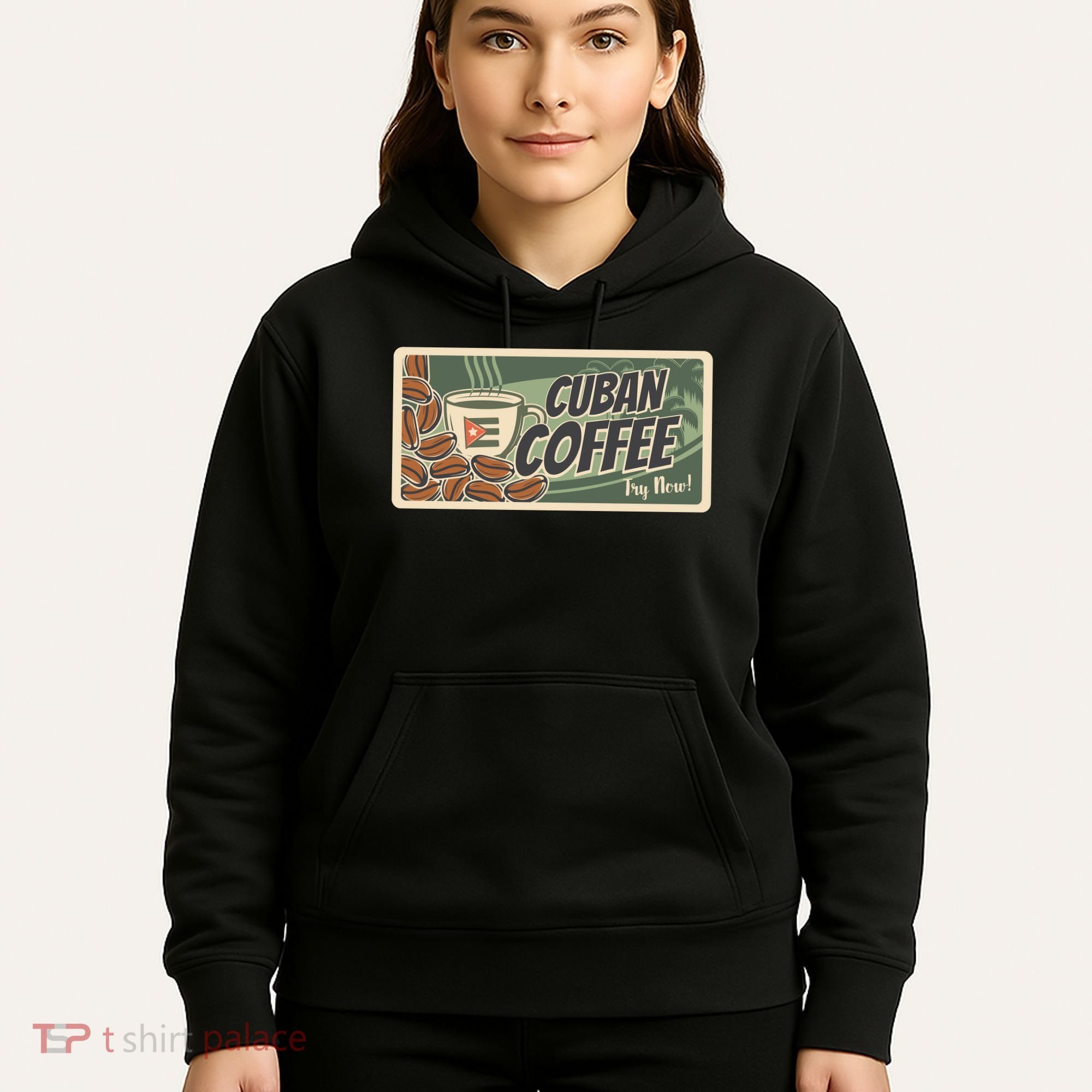 Cuba Travel Retro Banner Cuban Coffee Hoodie
