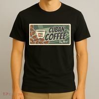 Cuba Travel Retro Banner Cuban Coffee T-Shirt thumb 3