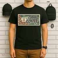 Cuba Travel Retro Banner Cuban Coffee T-Shirt thumb 6