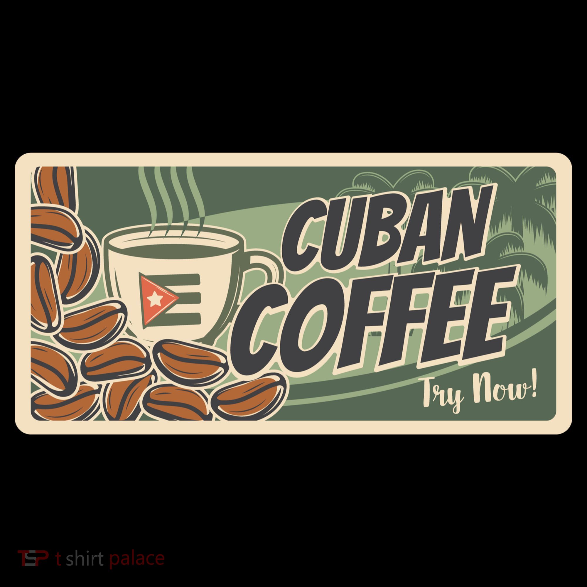 Cuba Travel Retro Banner Cuban Coffee T-Shirt