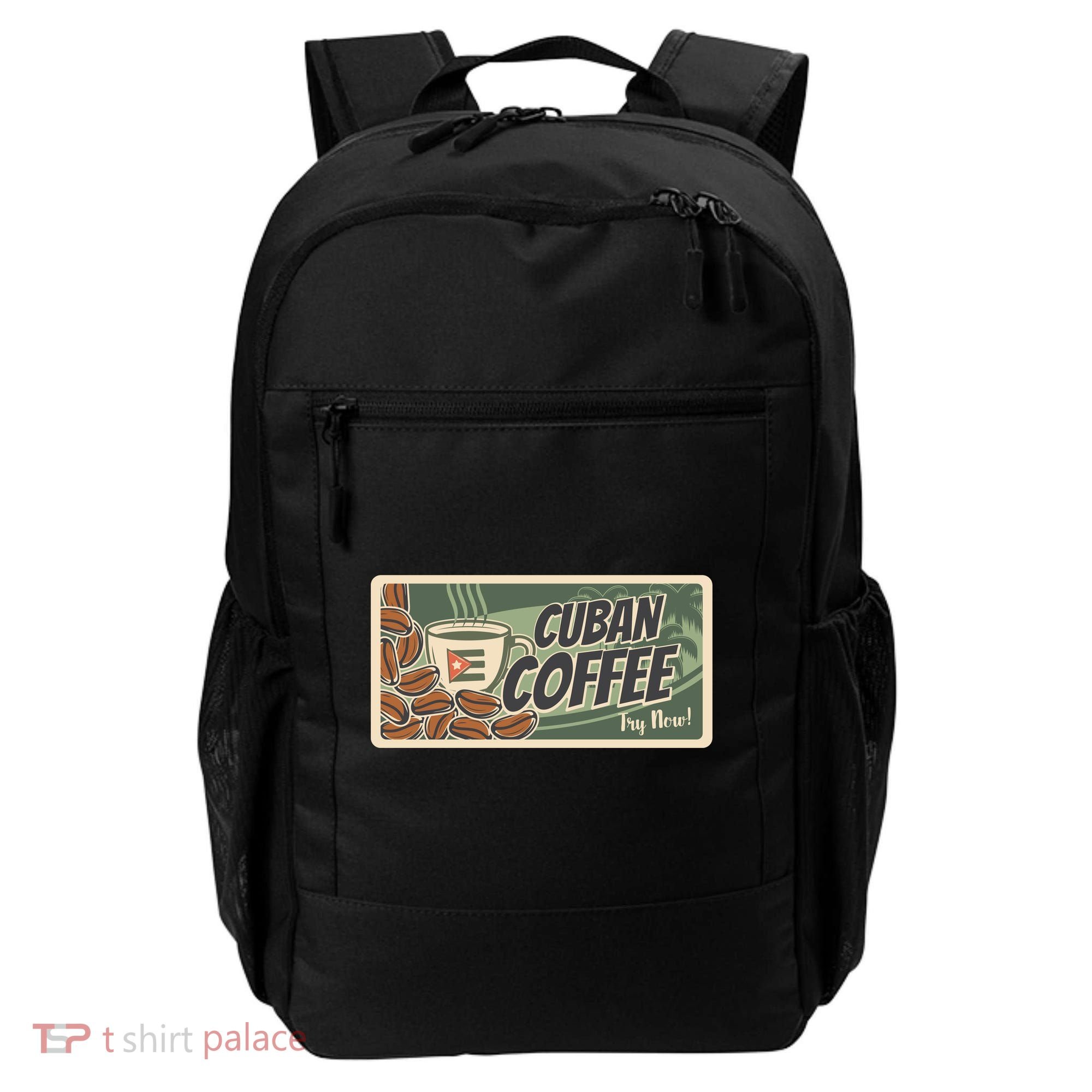 Cuba Travel Retro Banner Cuban Coffee Backpack