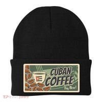 Cuba Travel Retro Banner Cuban Coffee Beanie thumb 0
