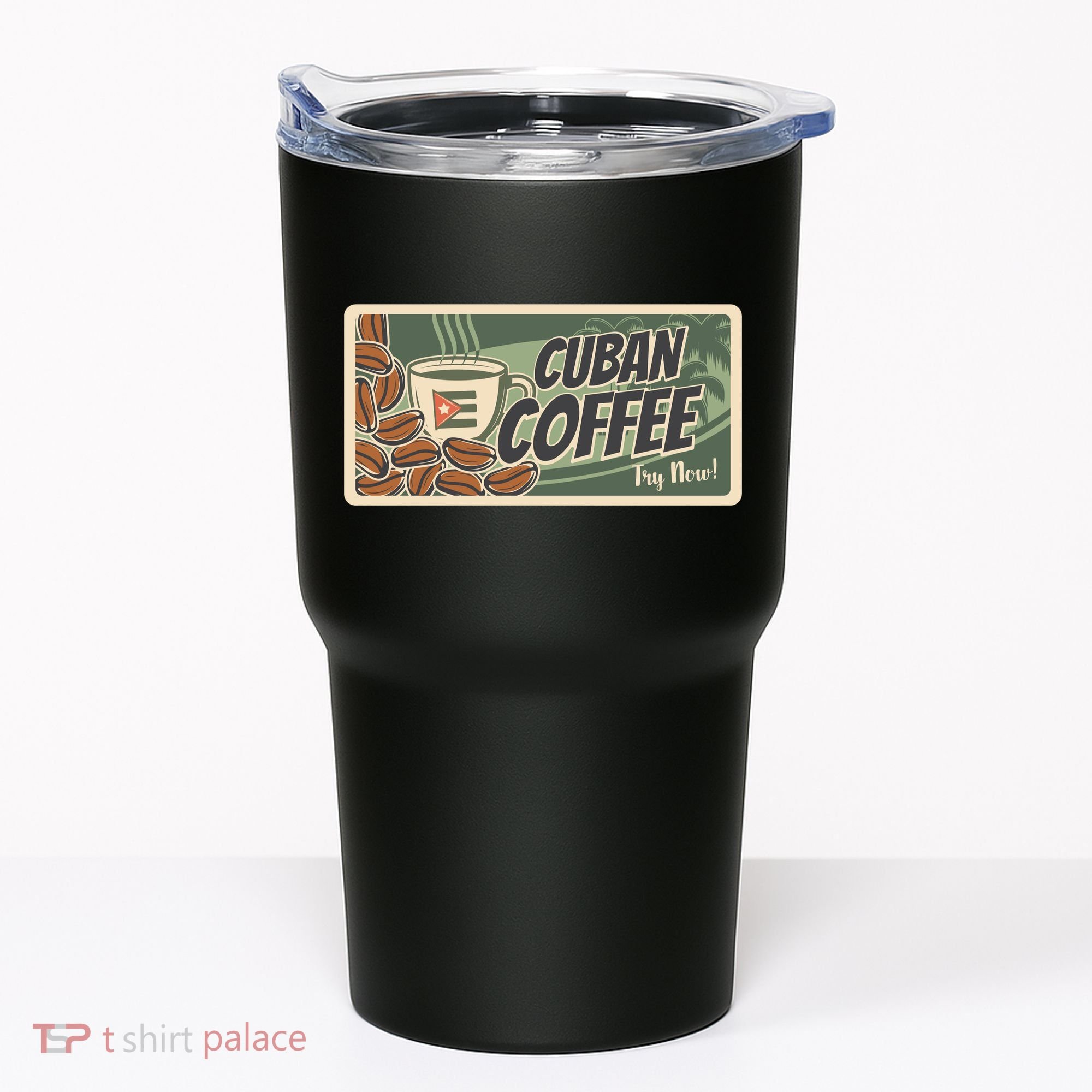 Cuba Travel Retro Banner Cuban Coffee Tumbler