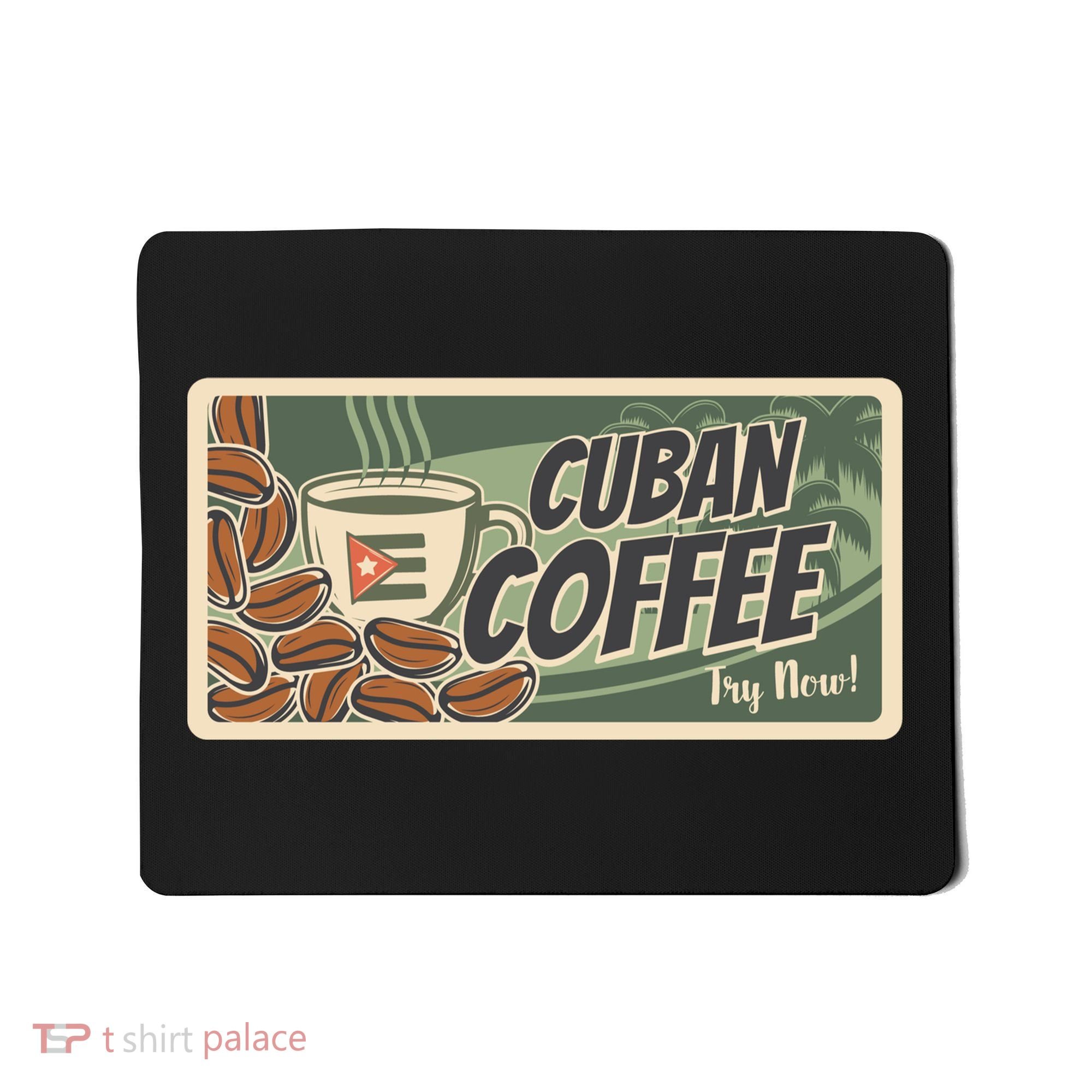Cuba Travel Retro Banner Cuban Coffee Mousepad