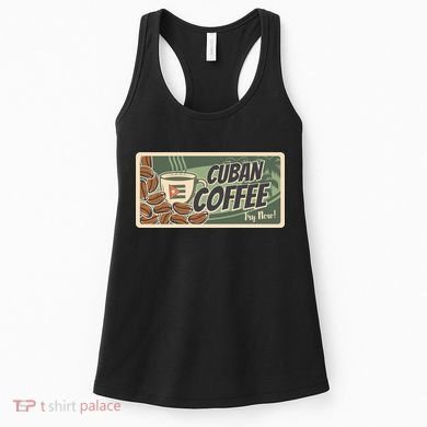 Cuba Travel Retro Banner Cuban Coffee Women's Tank Top