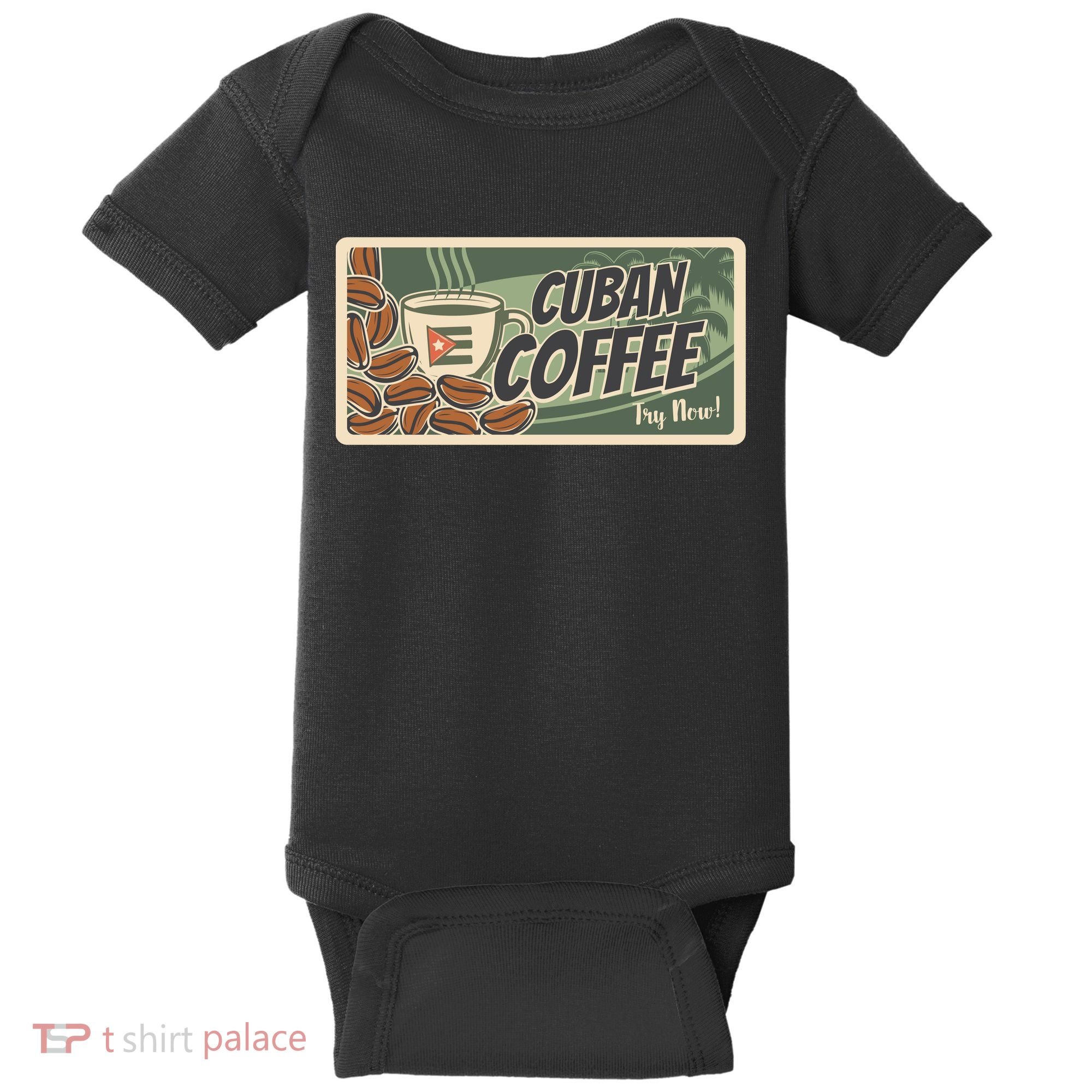 Cuba Travel Retro Banner Cuban Coffee Baby Bodysuit