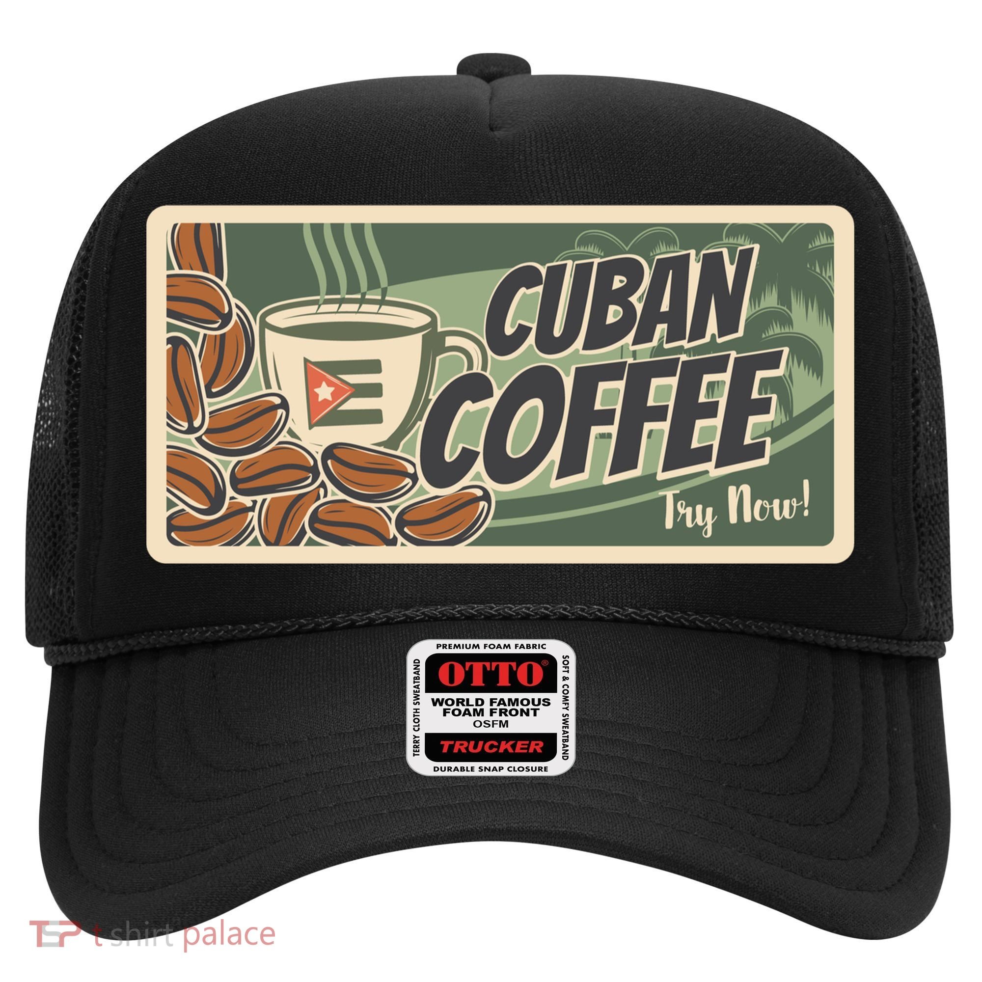 Cuba Travel Retro Banner Cuban Coffee Hat