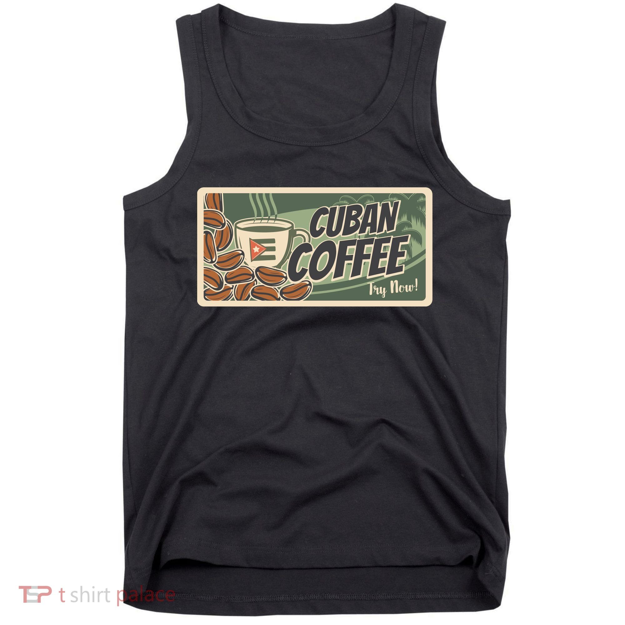 Cuba Travel Retro Banner Cuban Coffee Tank Top