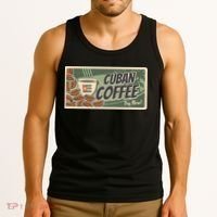 Cuba Travel Retro Banner Cuban Coffee Tank Top thumb 3