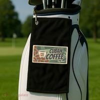 Cuba Travel Retro Banner Cuban Coffee Golf Towel thumb 2
