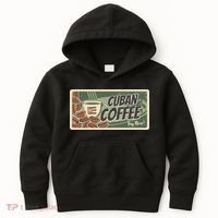 Cuba Travel Retro Banner Cuban Coffee Kids Hoodie thumb 0