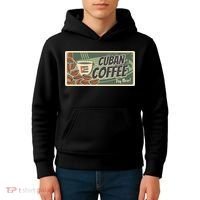 Cuba Travel Retro Banner Cuban Coffee Kids Hoodie thumb 4