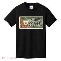 Cuba Travel Retro Banner Cuban Coffee Kids T-Shirt thumb 0