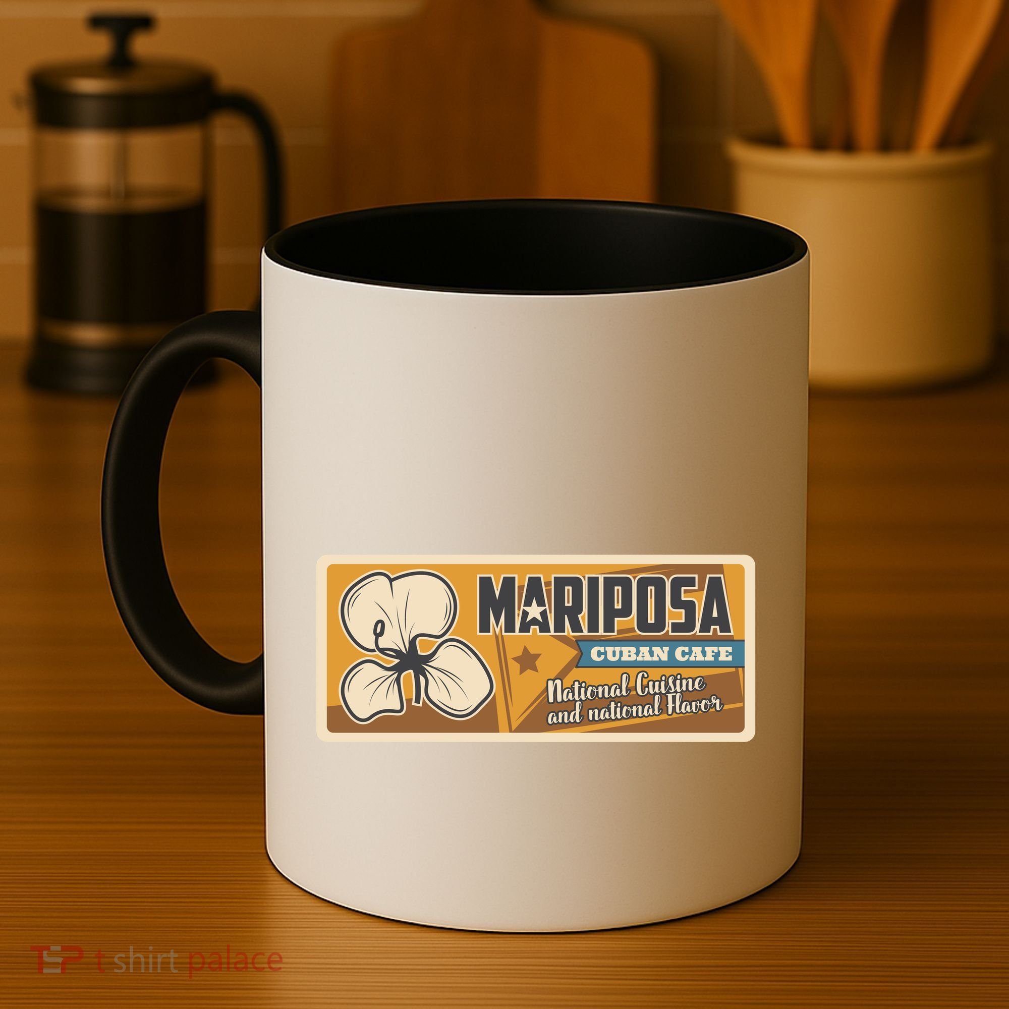 Cuba Travel Retro Cuban Café Mariposa Coffee Mug