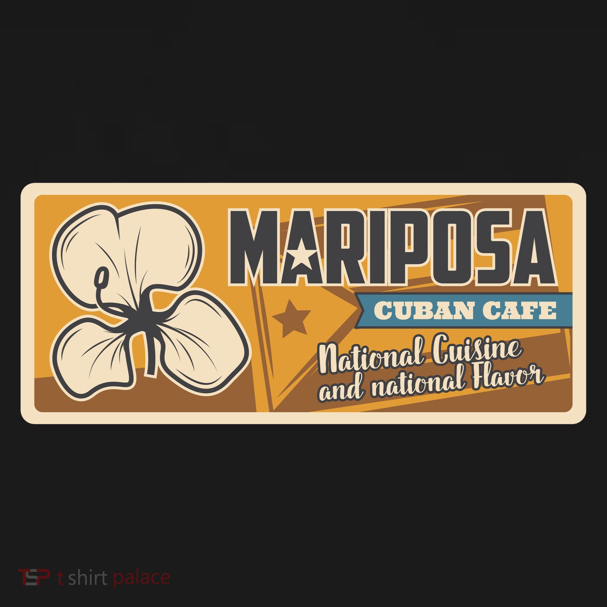 Cuba Travel Retro Cuban Café Mariposa Ornament