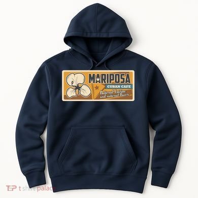 Cuba Travel Retro Cuban Café Mariposa Hoodie