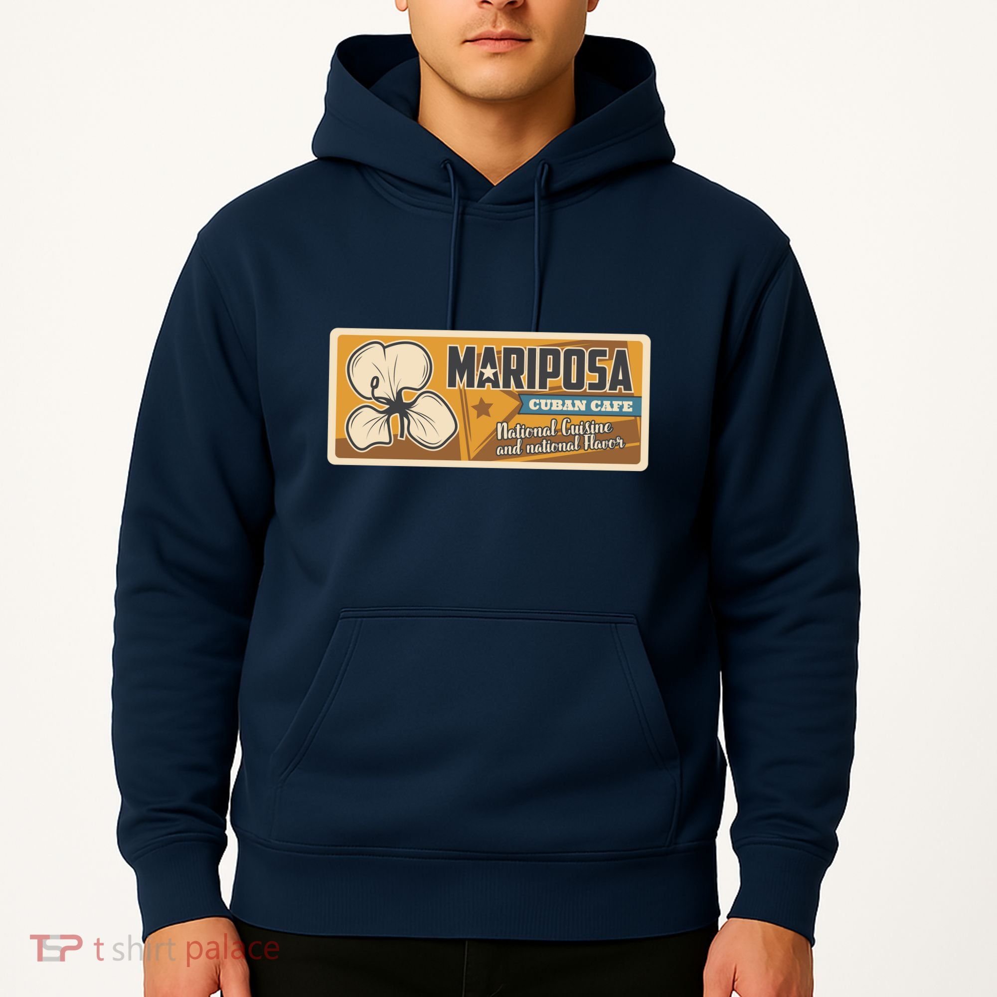 Cuba Travel Retro Cuban Café Mariposa Hoodie