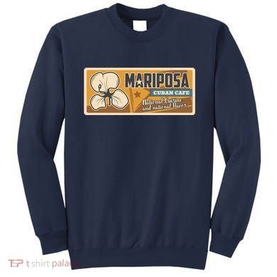 Cuba Travel Retro Cuban Café Mariposa Sweatshirt