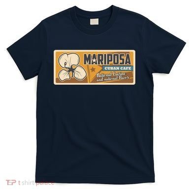 Cuba Travel Retro Cuban Café Mariposa T-Shirt